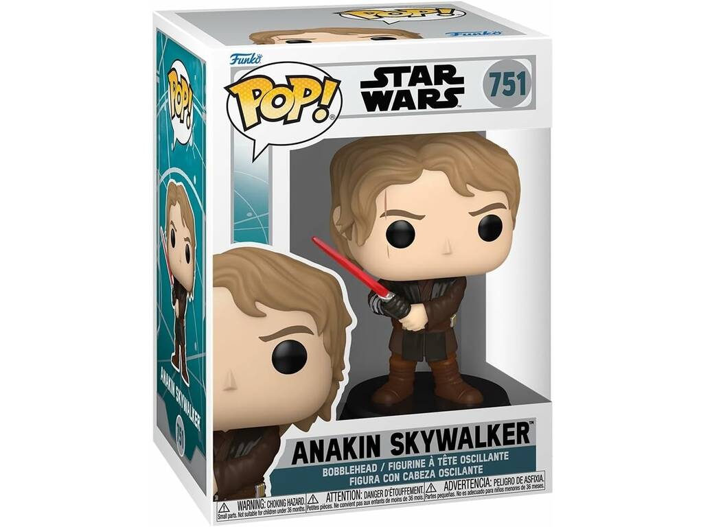 Funko Pop Star Wars Ahsoka Figura Anakin Skywalker com Cabeça Oscilante