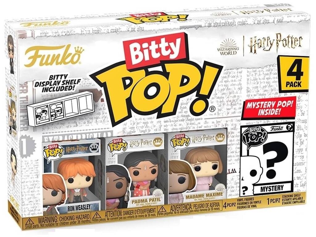 Funko Pop Bitty Harry Potter Pack 4 Mini Figuras con Ron Weasley