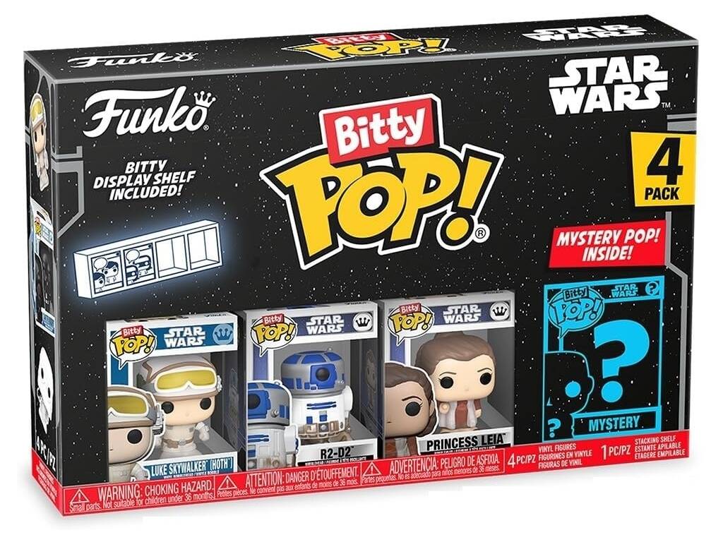 Funko Pop Bitty Star Wars Pack 4 Mini Figuras con Luke Skywalker de Hoth