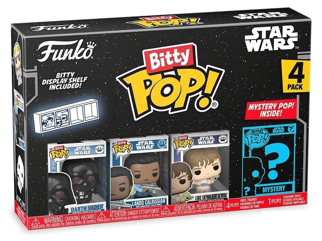 Funko Pop Bitty Star Wars Pack 4 Mini Figuras con Darth Vader