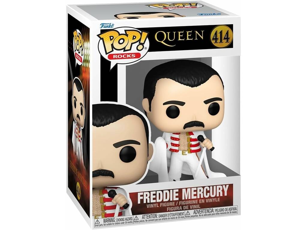 Funko Pop Rocks Queen Figura Freddie Mercury con mantello