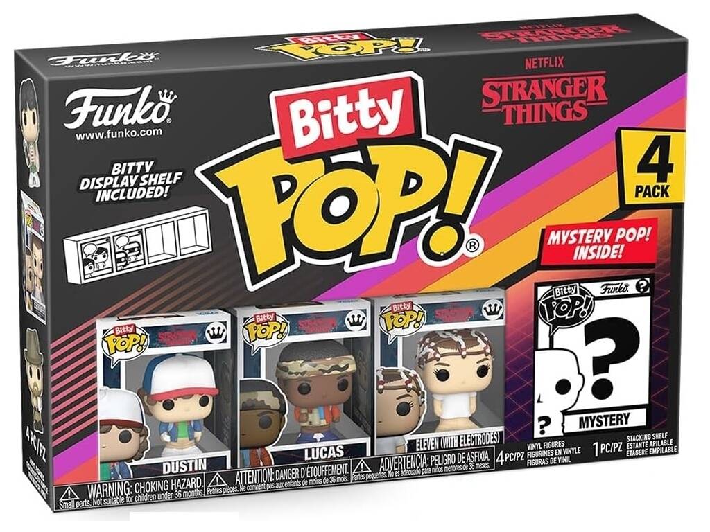 Funko Pop Bitty Stranger Things Pack 4 Mini Figure con Dustin