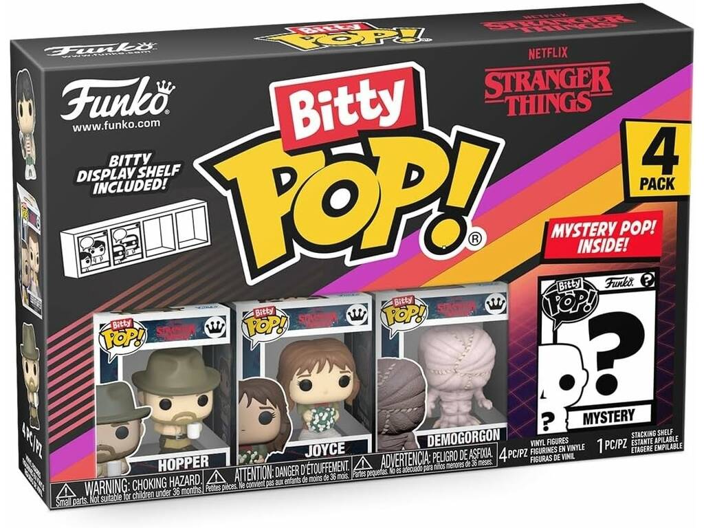 Funko Pop Bitty Stranger Things Pack 4 Mini Figuras con Hopper