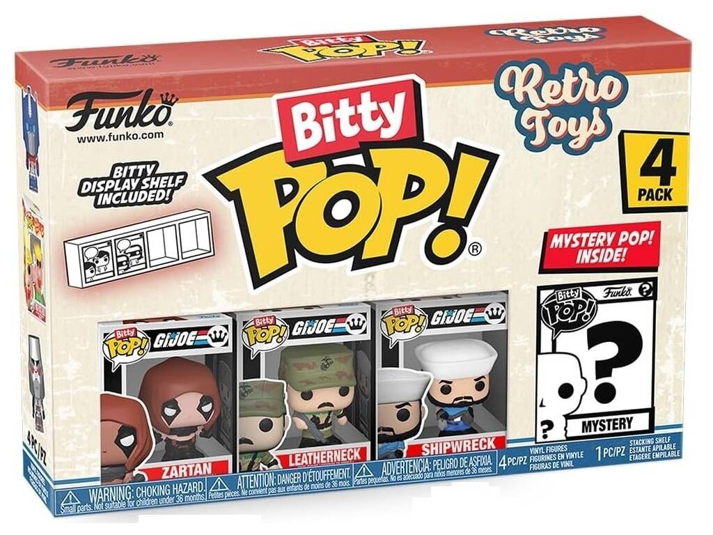 Funko Pop Bitty Retro Toys Pack 4 Mini Figures avec Zartan