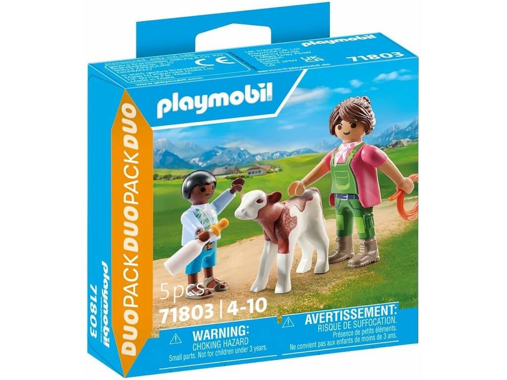 Playmobil Duopack Ragazza della fattoria con vitello