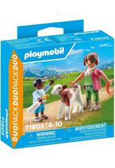 Playmobil Duopack Fermier avec veau