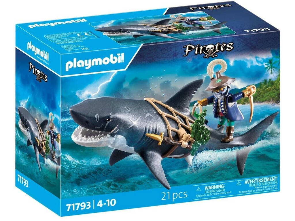 Playmobil Pirates Requin Géant avec Pirate