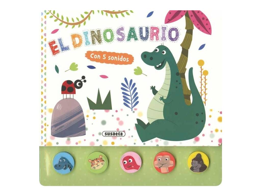 Livre cinq sons Le dinosaure aux boutons