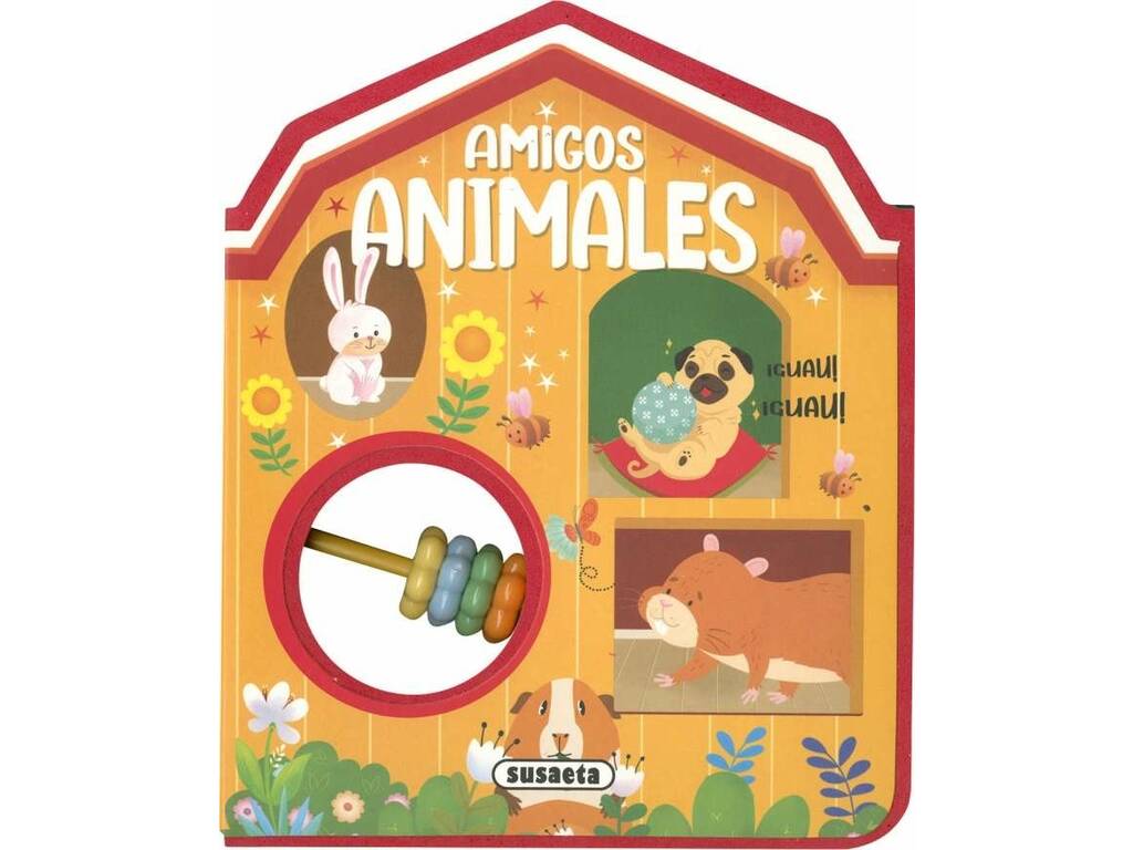 Livre avec hochet Amigos Animales