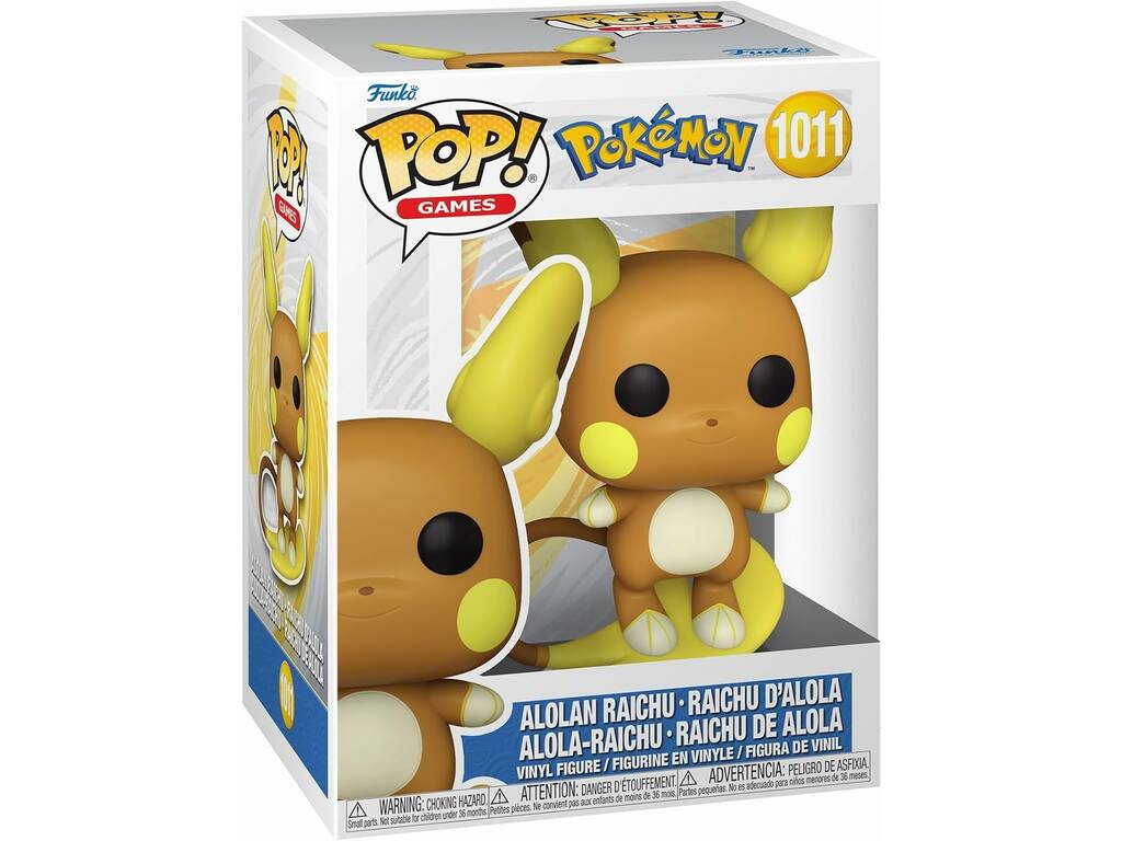 Funko Pop Games Pokémon Figura Raichu de Alola