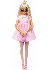 imagen Poupée Barbie Deluxe Style avec robe à nœud rose