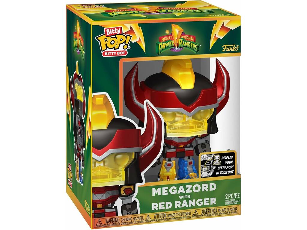 Funko Pop Bitty Bot Power Rangers Figura Megazord con Power Ranger Rosso