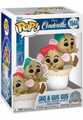 imagen Funko Pop Disney Cenerentola 75° Anniversario Figura Jaq e Gus Gus nella tazza