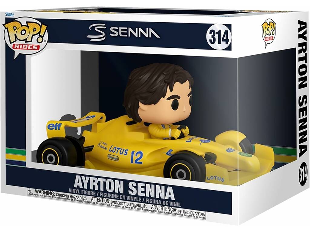 Funko Pop Rides Senna Figure Ayton Senna avec véhicule F1 Lotus