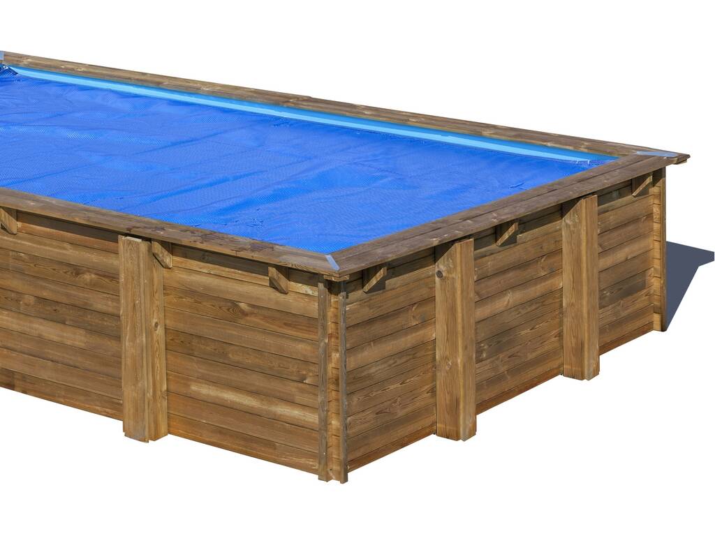 Couverture isotherme pour piscine en bois Evora2 620x420x136 cm Gre CV7902062