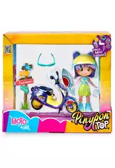 Pinypon Top Moto Girl con Muñeca y Moto