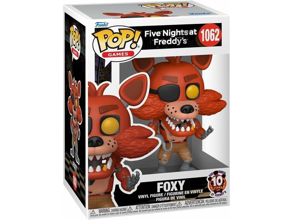 Funko Pop Games Five Nights At Freddy's 10th Anniversary Figure Foxy