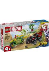 Lego Marvel Spidey And His Amazing Friends Spin and Electro : Duel de vhicules de dinosaures