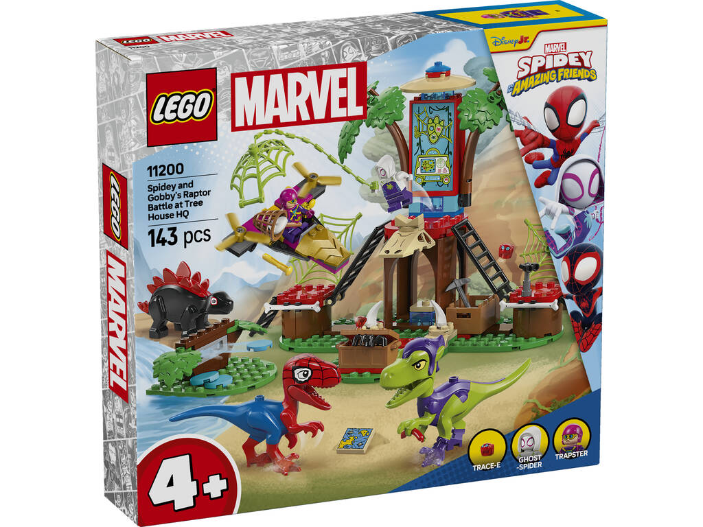 Lego Marvel Spidey e Gobby: battaglia di raptor alla base della casa sull'albero