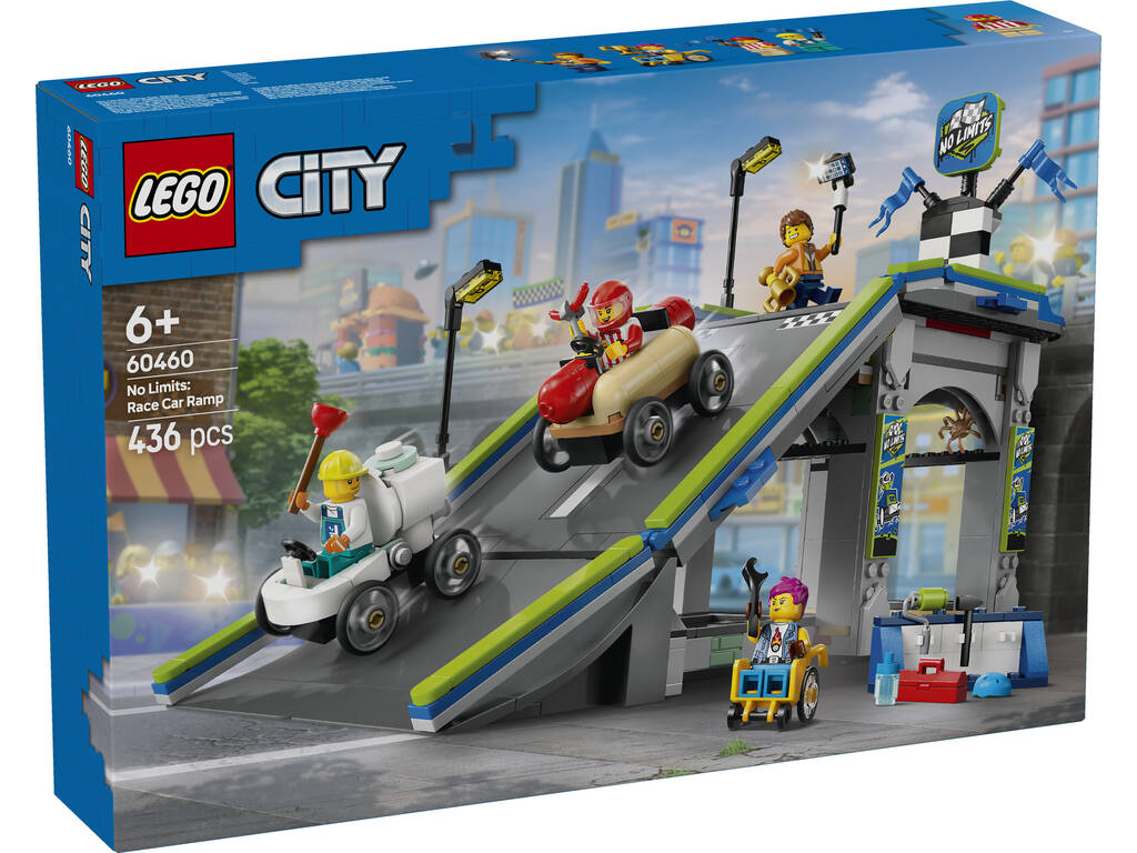 Lego City Sin Límites: Rampa de Aceleración para Coches de Carreras