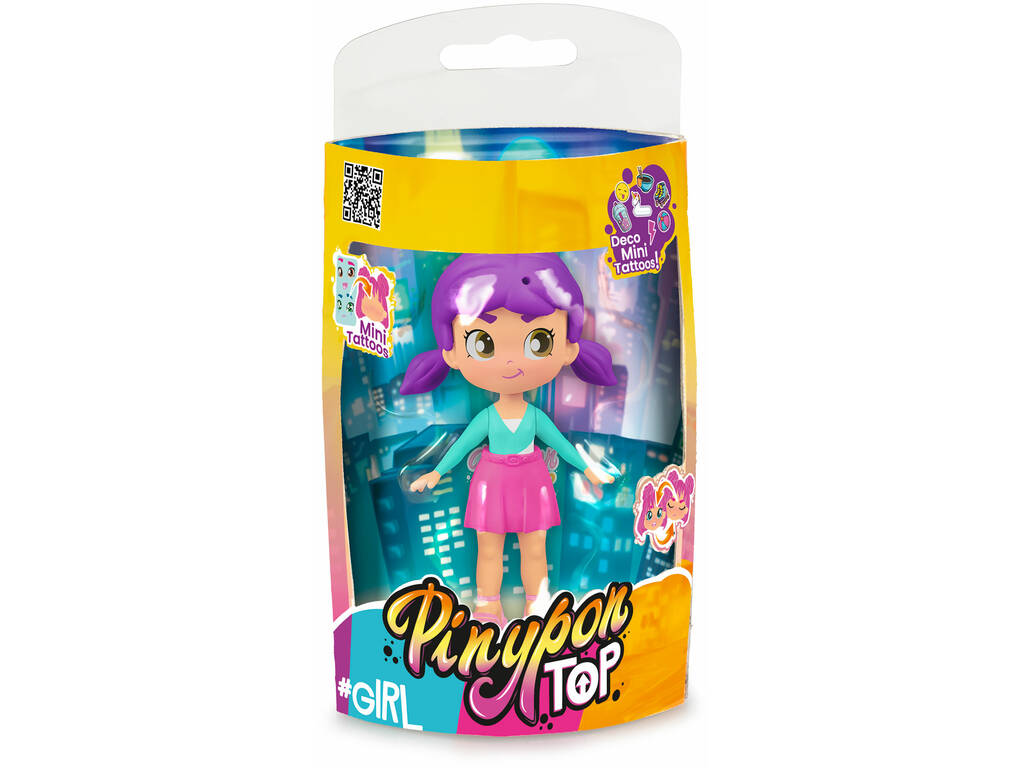 Pinypon Top Girls Figure Purple Hair