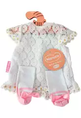 Nenuco Ropita Casual 42 cm. Vestido Blanco de Punto
