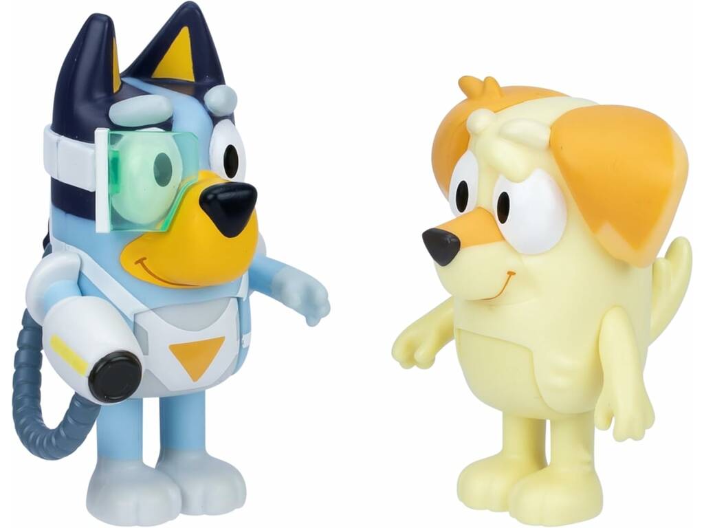 Bluey Pack Costume avec pistolet surprise avec 2 figurines