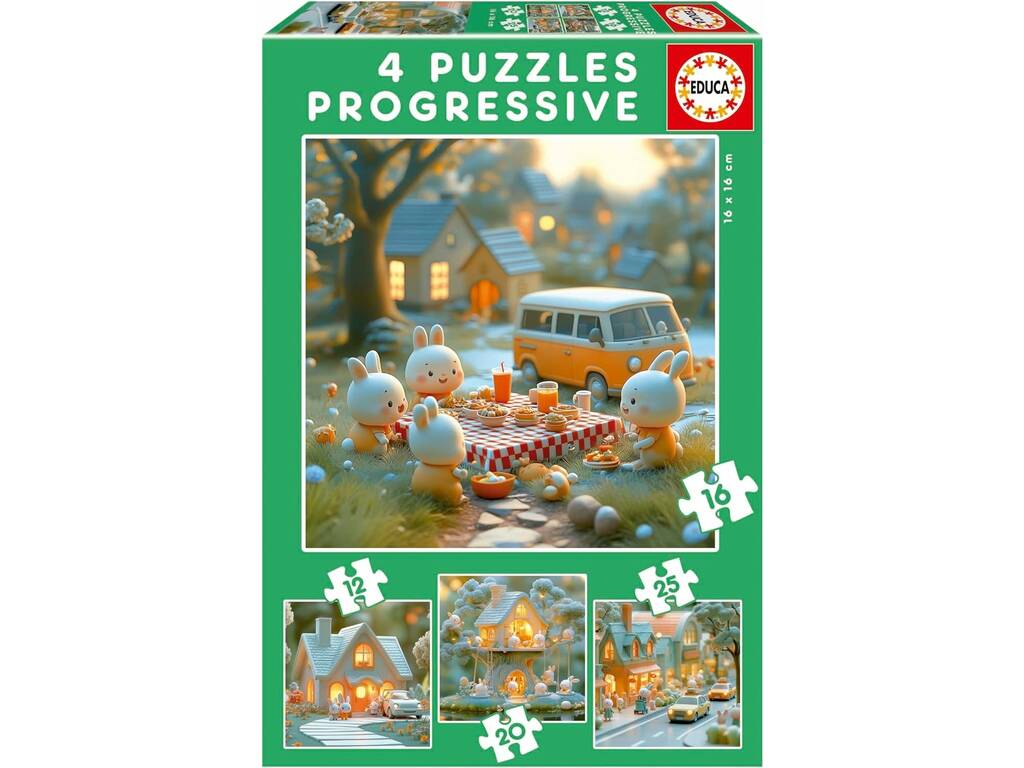 Puzzle progressif 12-16-20-25 Bunny City