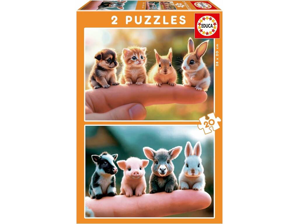 Puzzle 2X20 Bébés animaux