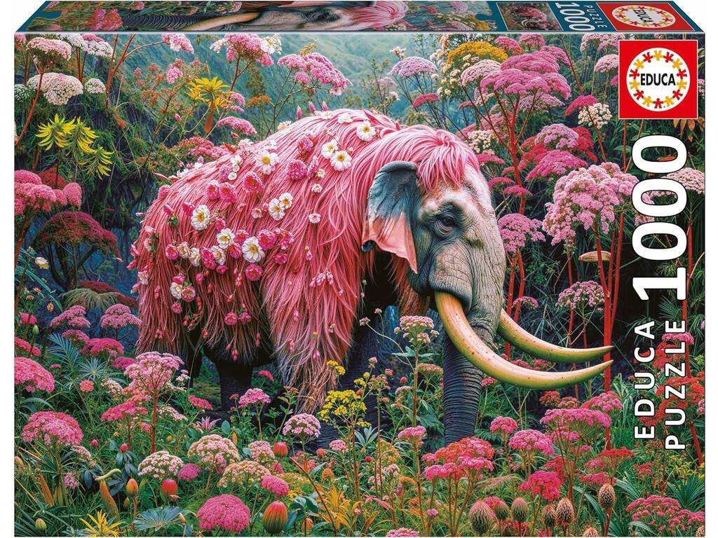 Puzzle 1000 Elefante Floral