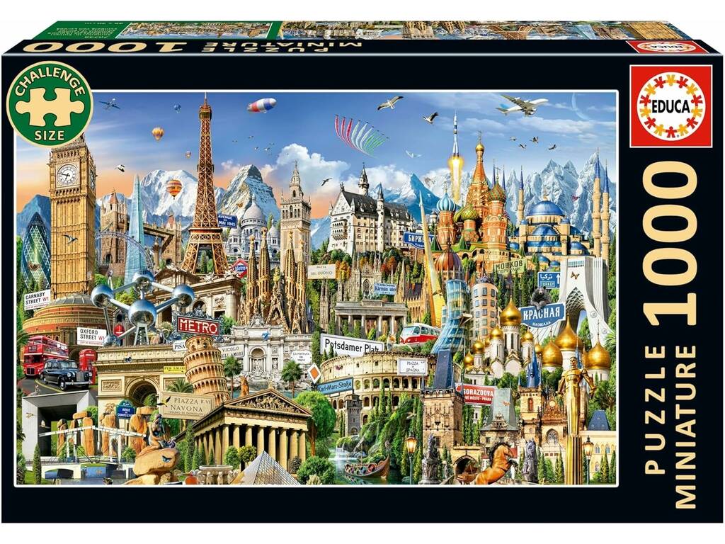 Puzzle 1000 symboles miniatures de l'Europe