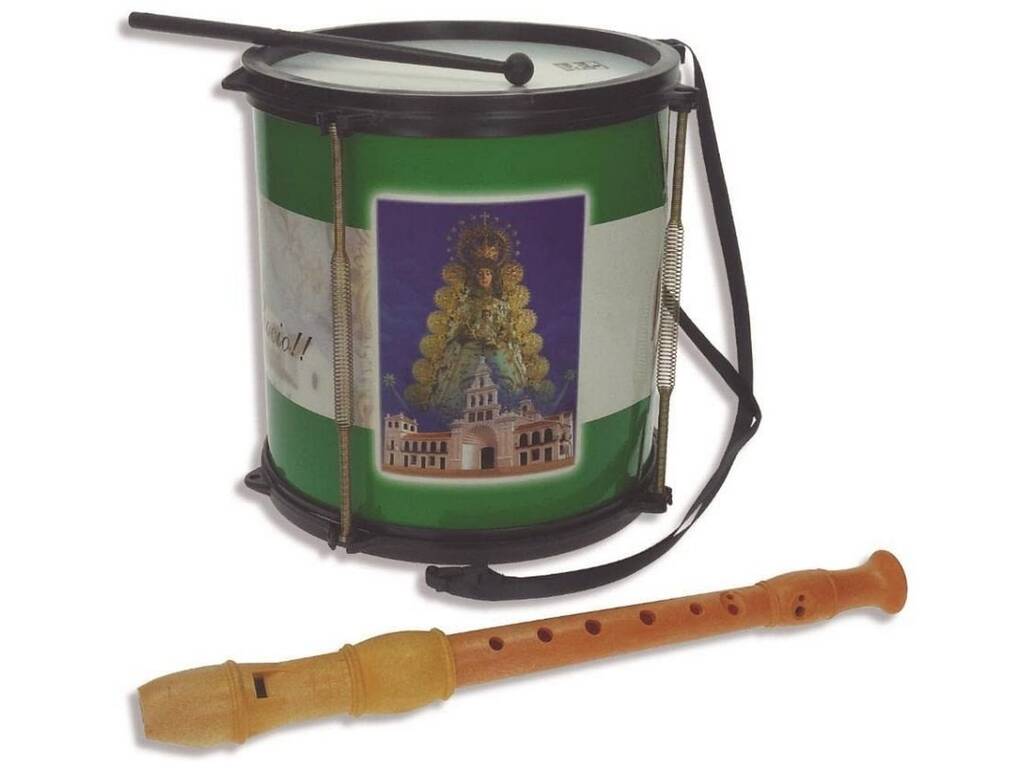 Tambour Rociero de 22 cm avec flûte