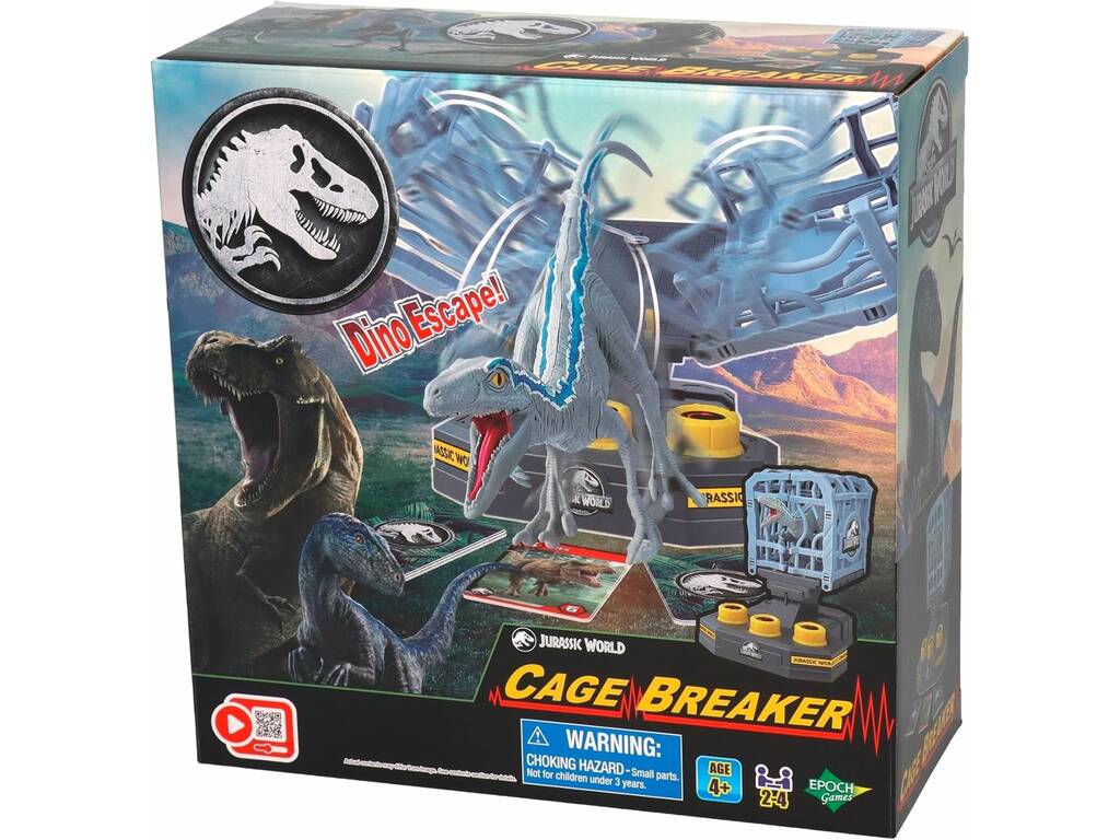 Jeu de casse-cage Jurassic World avec Vélociraptor
