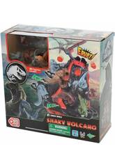 imagen Volcan tremblant Jurassic World avec 8 dinosaures