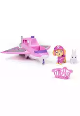Patrulha Canina Air Rescue Figura Skye com Avião de Heróis e Pince