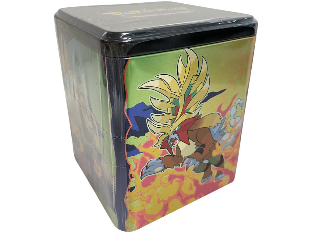 Pokémon TCG Escarlate e Púrpura Lata com 3 Sobres e Autocolantes