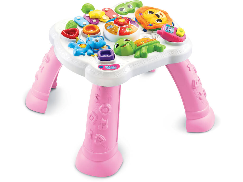 Table d'activités sensorielles pour enfants rose
