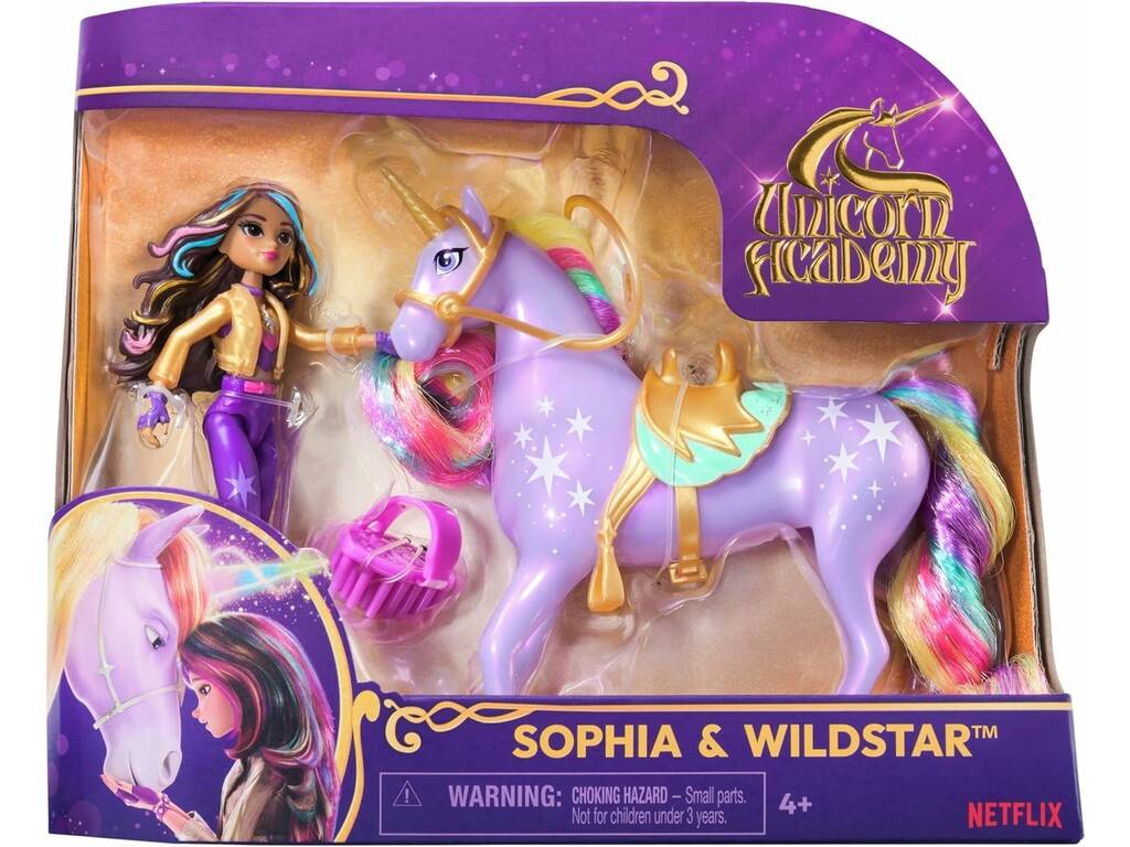 Academia Unicórnio Pack Boneca Sophia e Unicórnio Wildstar
