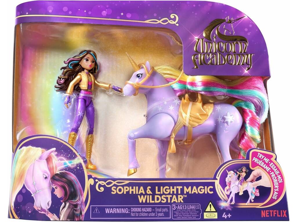 Unicorn Academy Pack poupée licorne Sophia et licorne Light Magic Wildstar