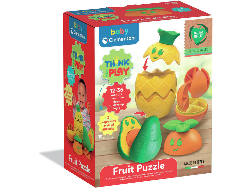 Baby Clementoni Set de fruits Assemble et apprends
