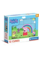 Puzzle 12 cubi Peppa Pig