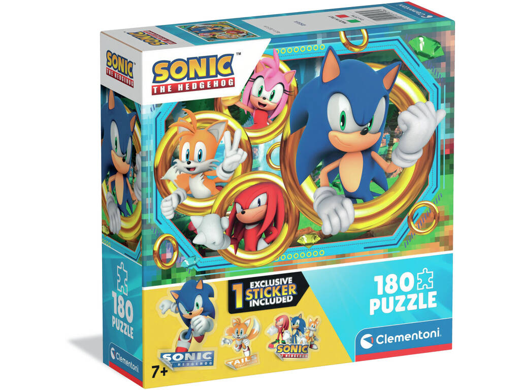 Puzzle 180 Sonic The Hedgehog avec autocollants