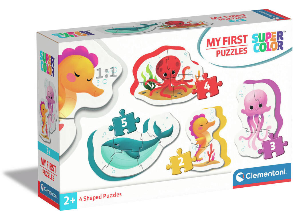 Puzzle Supercolor Mon premier puzzle 3-6-9-12 Sea Life