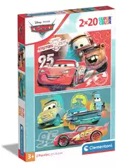 Puzzle Supercolor 2x20 Cars Disney Pixar