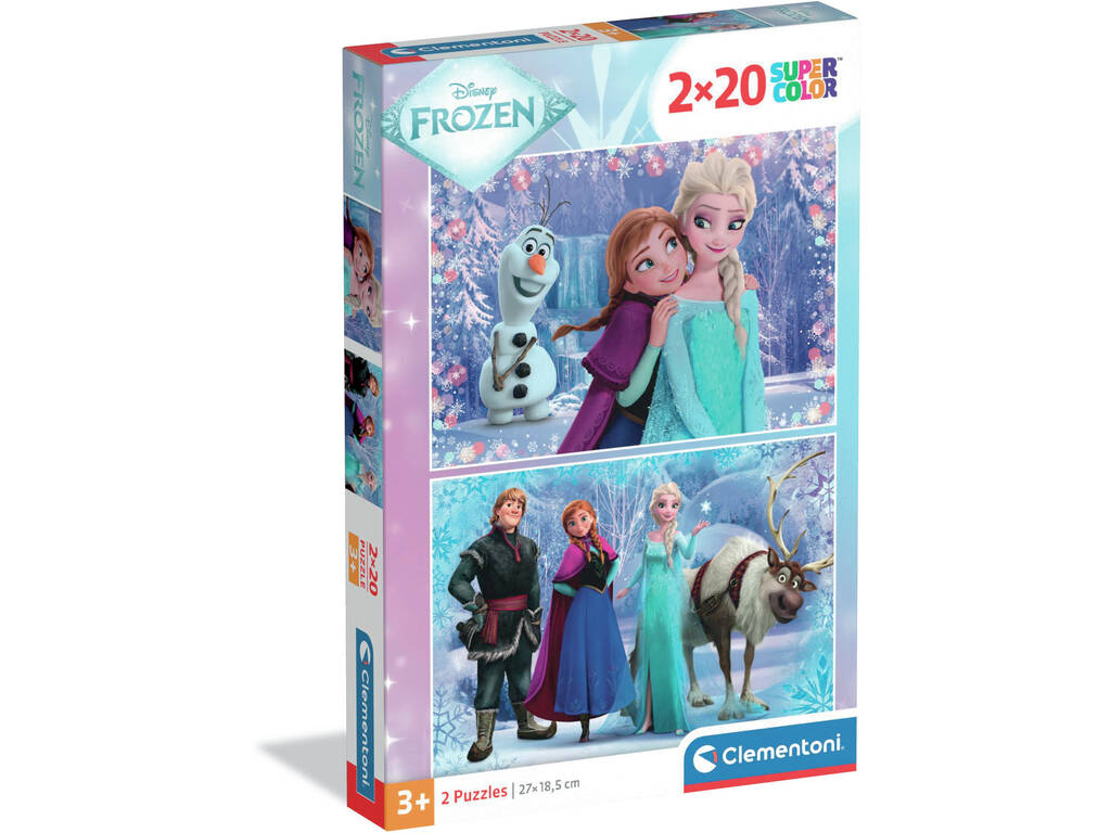 Puzzle Supercolor 2X20 Disney La Reine des neiges 2