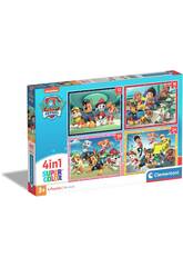 Puzzle Supercolor 4 en 1 Patrulla Canina