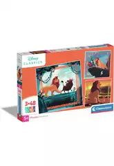 Puzzle Supercolor 3x48 El Rey León