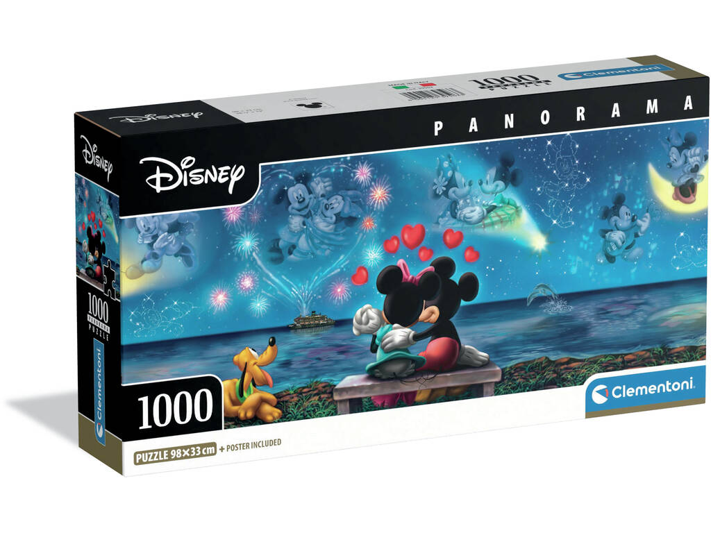 Puzzle 1000 Panorama Mickey et Minnie