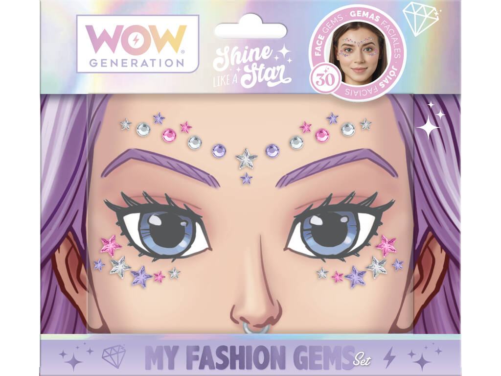 Les pierres précieuses pour le visage de Wow Generation