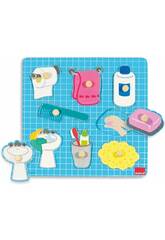 Puzzle in legno Bagno da 8 pezzi